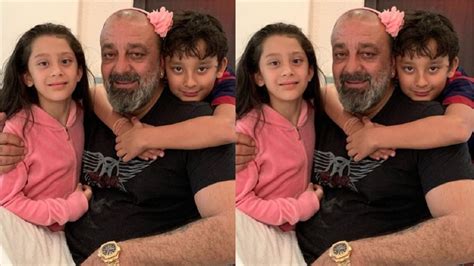 Sanjay Dutt Misses Daughter Iqra Dutt Son Shahraan On Fathers Day