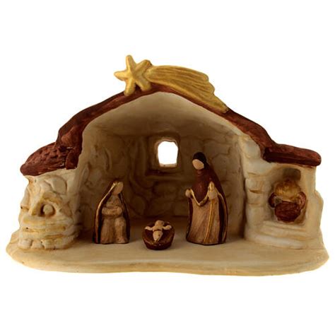 Cabana Natividade Estrela De Natal Terracota Deruta Figuras Altura