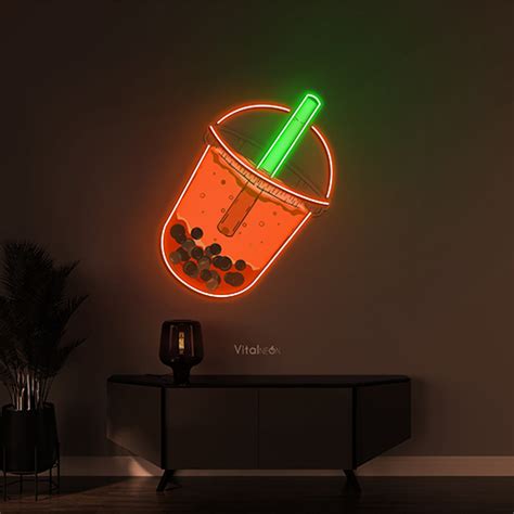 Kawaii Bubble Tea Boba Neon Sign