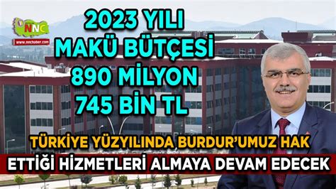 2023 yılı Mehmet Akif Ersoy Üniversitesi bütçesi 890 745 000 TL