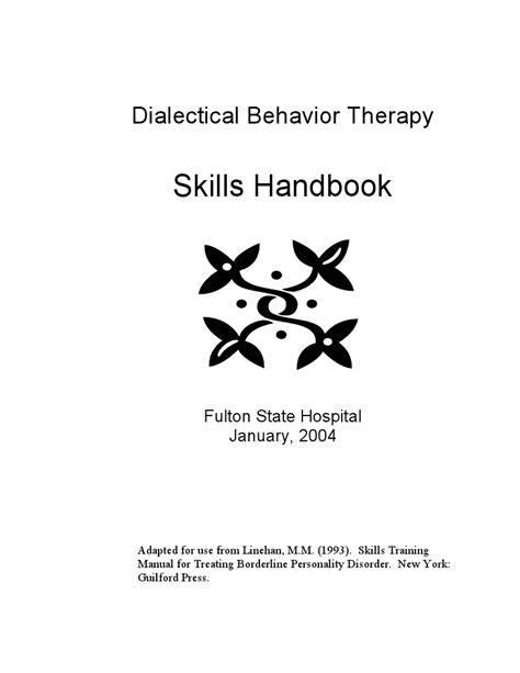 Dbt Workbooklooks Printable Counseling Ideaswork Pinterest