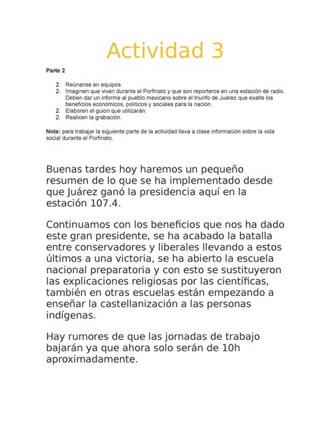 Actividad Mexico Contemporaneo M Xico Contempor Neo Tecmilenio