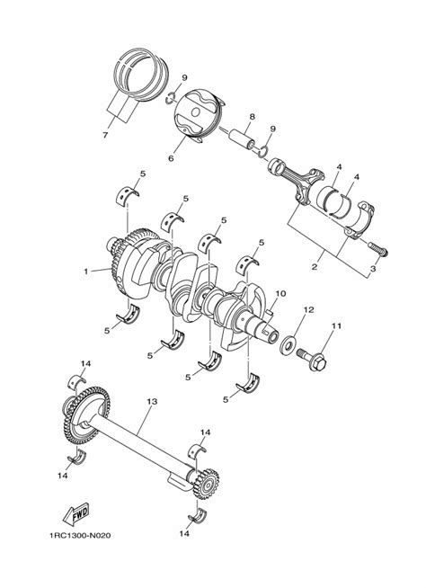 Moto Th Yamaha Xsr Parts Crankshaft Piston