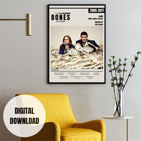 Bones Poster Tv Show Poster Theater Room Decor Wall Art Wall Decor Tv ...