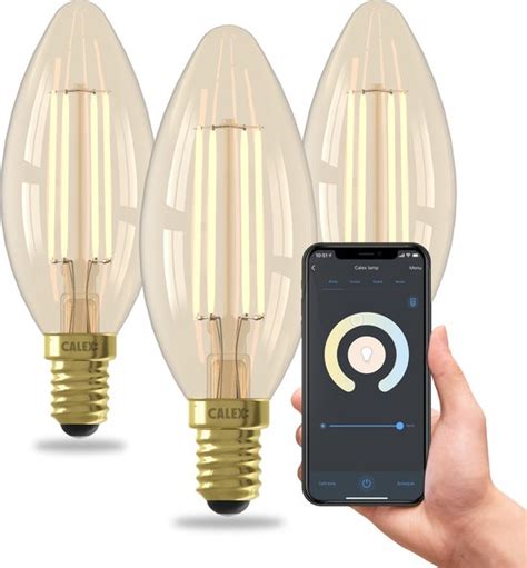 Calex Slimme Lamp Set Van 3 Stuks Wifi Led Filament Verlichting