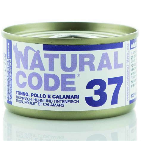 Alimento Gatto Umido Natural Code Tonno Pollo E Calamari 85g