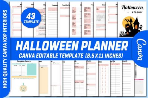 Halloween Planner Canva KDP Interiors Graphic By DESIGN DEXTERITY