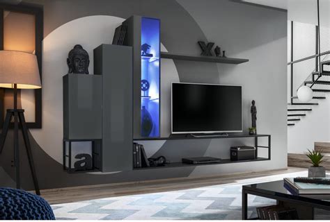 Switch Met VIII Regal LED 240x40x151 Sivi Visoki Sjaj Emmezeta Webshop