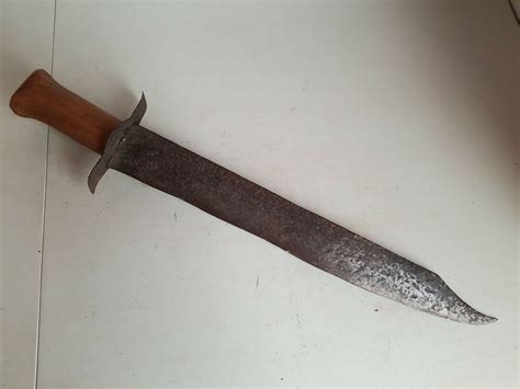 Us Civil War Confederate Clip Point Bowie Knife Large Side Knife Ebay