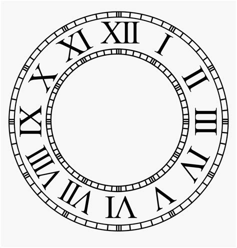 Clock Clipart Roman Numerals Roman Numeral Clock Png Transparent Png