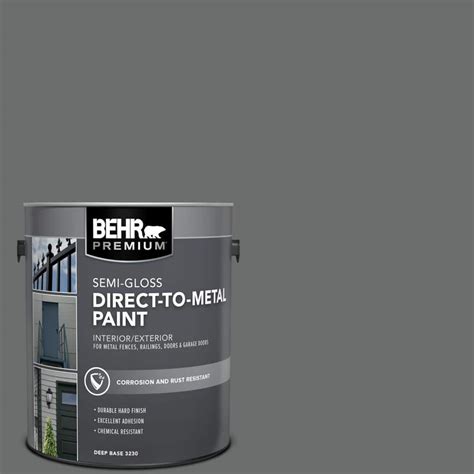 BEHR PREMIUM 1 Gal 770F 5 Dark Ash Semi Gloss Direct To Metal