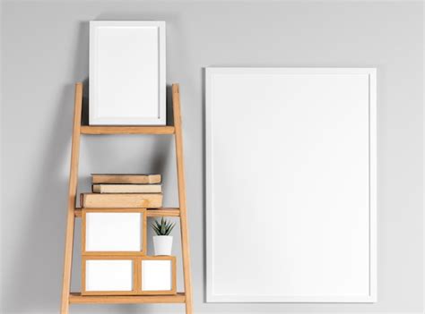 Free Photo Mock Up Frames On Shelf