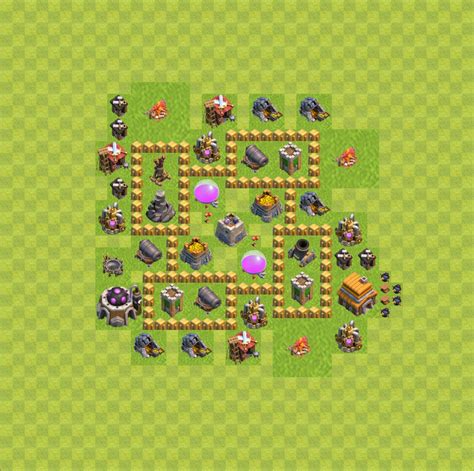 Diseño Ayuntamiento nivel 5 para farming TH5 Aldea Perfecta COC