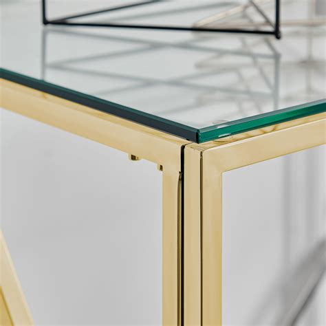 Amalfi GOLD Chrome CONSOLE Table