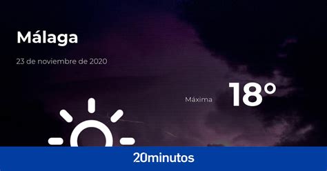 El tiempo en Málaga previsión para hoy lunes 23 de noviembre de 2020