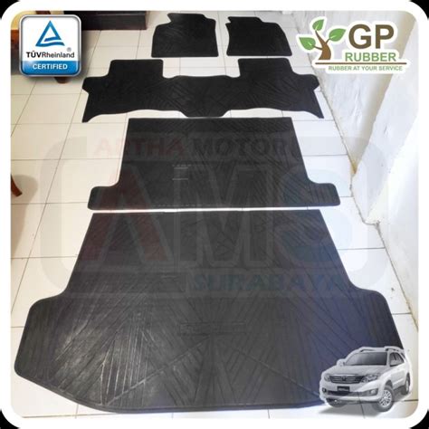 Karpet Karet Lantai Mobil TOYOTA FORTUNER LAMA Hitam FULLSET Lazada