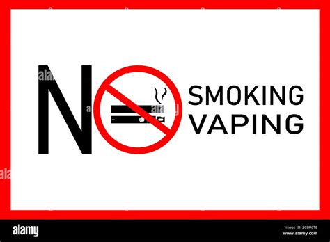 Vector Illustration No Smoking No Vaping Restriction Prohibition