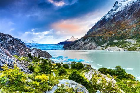 Grey Glacier, Patagonia, Chile Stock Image - Image of destination ...