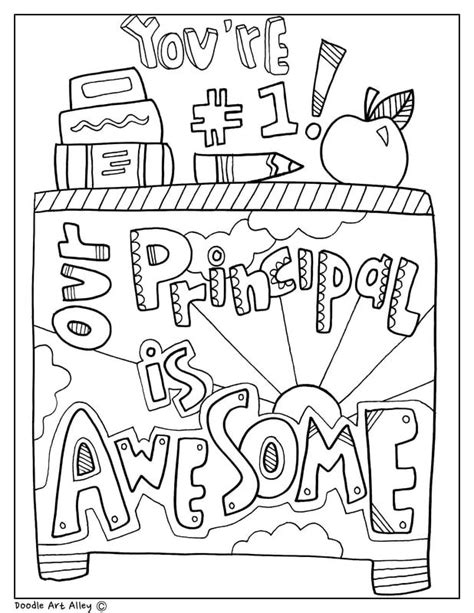 Celebrate Our Awesome Principal With A Fun Coloring Page