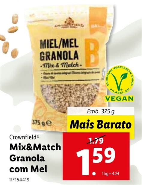 Promo O Crownfield Mix Match Granola Mel G Em Lidl