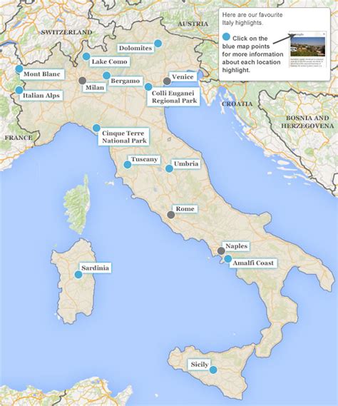 Best Beaches Italy Map