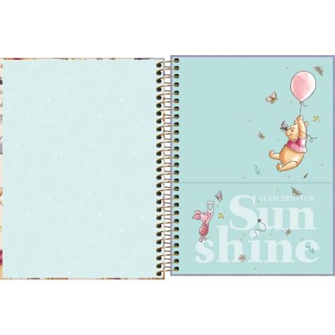 Planner Espiral X Cm Pooh Winnie The Pooh Fundo Amarelo