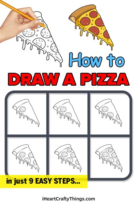 Pizza Drawing Step By Step