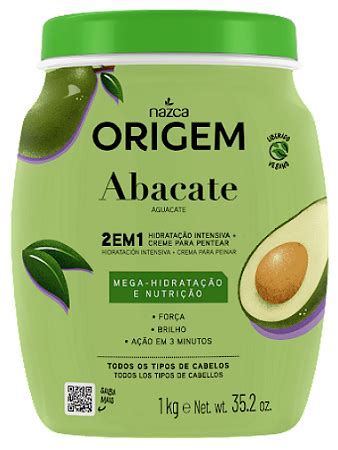 Creme Abacate Origem Em Hidrata O E Nutri O Capilar Kg Compre