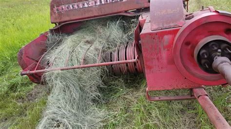 Baling Hay With The Massey Ferguson Number 10 Baler Last 100 Bales Youtube