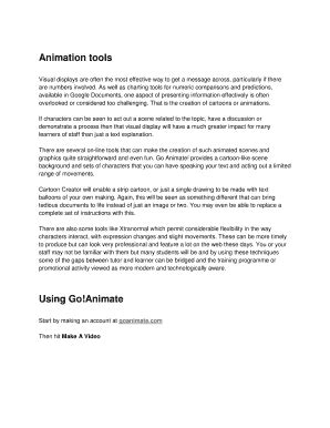 Fillable Online Animation Tools Fax Email Print Pdffiller