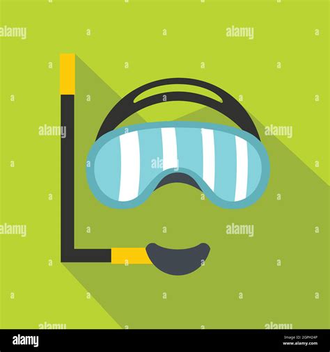 Diving Mask Icon Flat Style Stock Vector Image Art Alamy