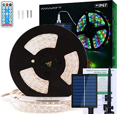 Outdoor Solar Led Strip Lights Warm White Solar Powered Flexible