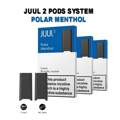 New JUUL2 Crisp Menthol Pods System 18mg 2 Pack Juul Pods