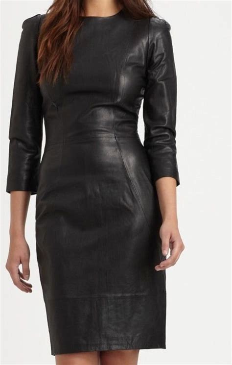 Leather Dress For Women S Women S Sexy Black Leather Etsy