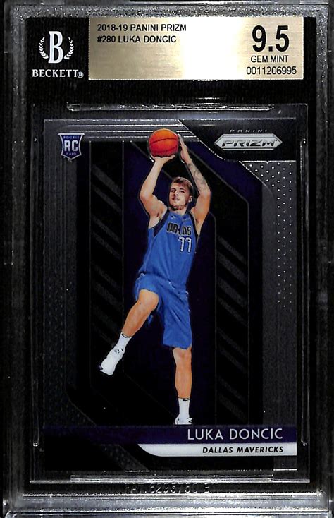 Lot Detail 2018 19 Panini Prizm Luka Doncic 280 Graded Beckett