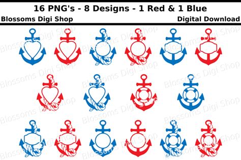 Monogram Anchors Svg Dxf Eps And Png Cut Files By Blossoms Digi Shop Thehungryjpeg