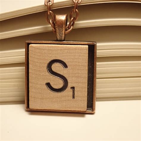 Scrabble Necklace Etsy