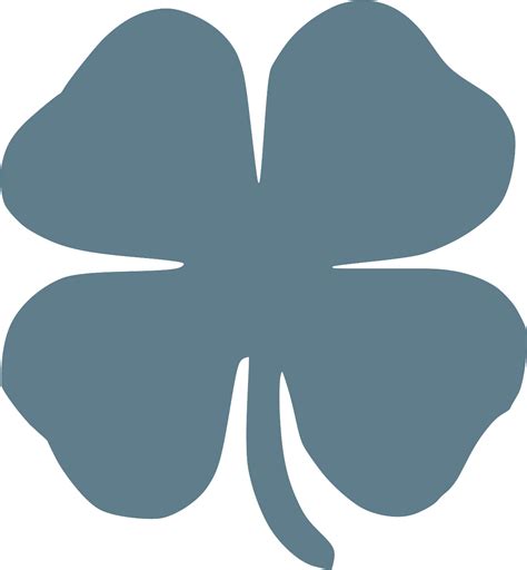 SVG Shamrock Symbol Four Leaf Lucky Free SVG Image Icon SVG Silh