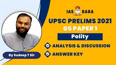 Detailed Analysis Of UPSC Prelims 2021 POLITY GS Paper 1 Answer