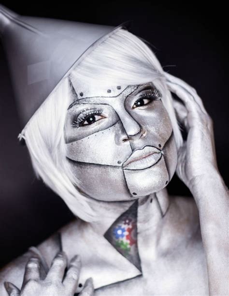 Tin Man Face Paint | Amazing halloween makeup, Diy costumes women easy ...