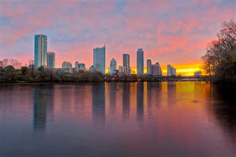 Austin Skyline December Sunrise II Photograph by Rob Greebon - Fine Art ...