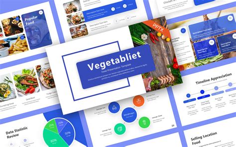 Modèle Powerpoint De Nourriture Moderne De Légumes