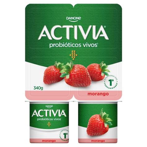 Activia Polpa Morango 340g 4 Unidades Sonda Supermercado Delivery