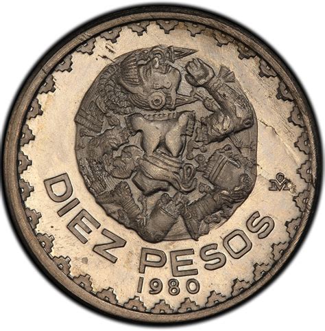 Pesos Pattern Coyolxauhqui Copper Nickel Mexico Numista