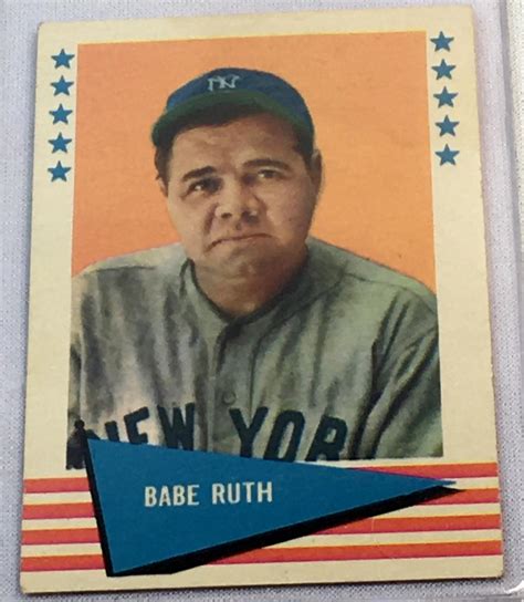 Lot 1961 Fleer Set Break 75 Babe Ruth Baseball Card