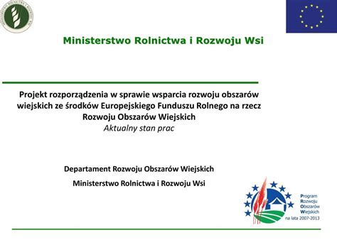 Ministerstwo Rolnictwa I Rozwoju Wsi Ppt Pobierz