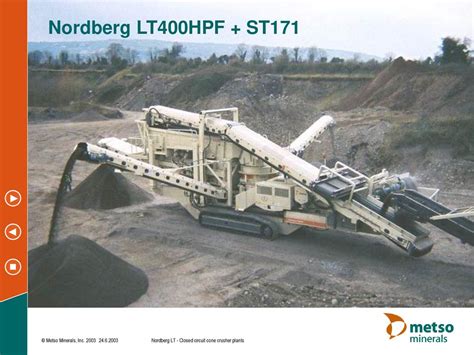 Main components Nordberg LT - Closed circuit cone crusher plants. - ppt ...