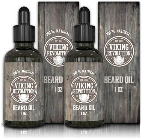 Viking Revolution Beard Oil Conditioner All Natural Unscented Argan And Jojoba Oils Softens