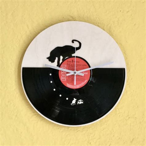 Cat And Mouse Vinyl Record Clock By Blue Phoenix Notonthehighstreet