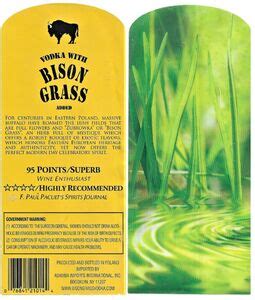 Drink Label Bak S Bison Grass Ubr Wka Podlaska Wytw Rnia W Dek